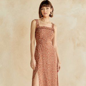 Ellie Dotted Midi Dress Size XL - Francesca's